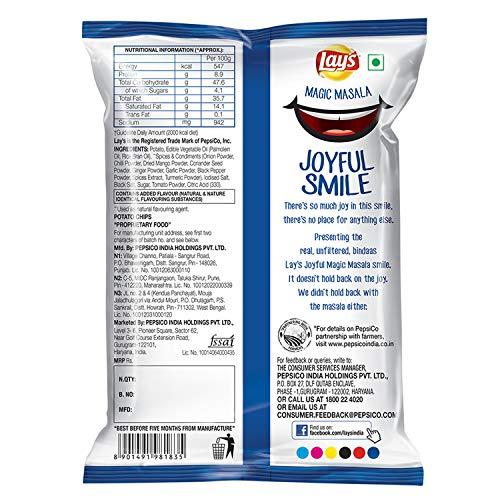 Lay\'s Lay\'s Potato Chips - India\'s Magic Masala Pouch, 90 g