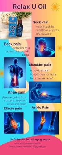 LHC RELAX-U LHC RELAX-U Ayurvedic Oil [100 ml] for Relief from Knee and Joint Pain,Muscle Pain, Osteoarthritis Visible Improvement in 7 days