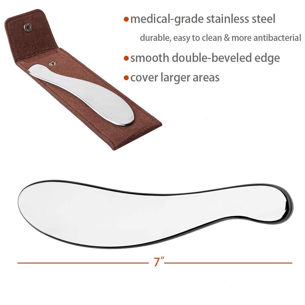 Allshow Allshow Gua Sha Tools, Stainless Steel Scraping Massage Tool, IASTM Tools, Myofascial Scraping Tools To Physical Therapy, Scar Tissue and Soft Tissue