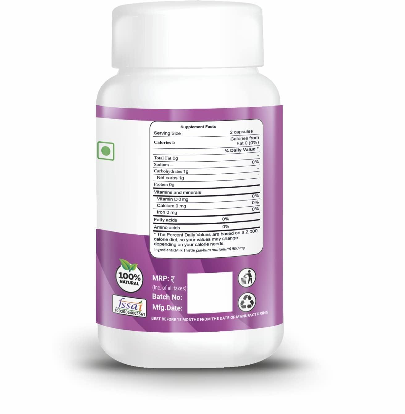 POWERLAB powerlab Milk Thistle with 500mg for Liver,Detox & Protection Against Fatty Liver, fatty | body detox