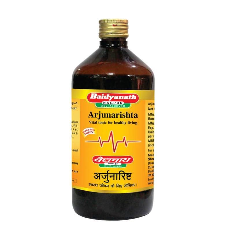 Ayurvedant Baidyanath Arjunarishta Syrup for Healthy Heart Care and Digestion Tonic - 450 ml