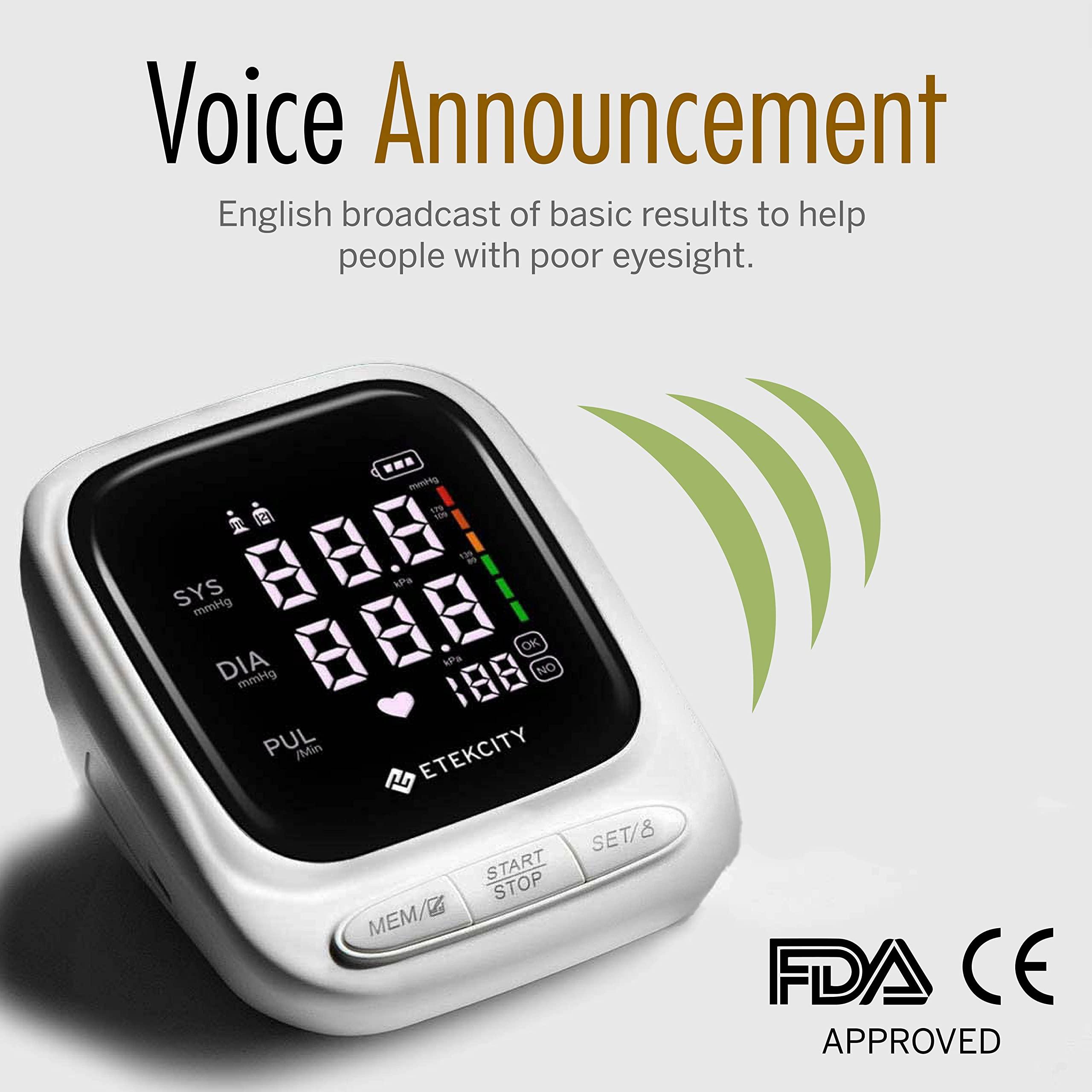 HealthSense HealthSense BP Machine Digital for Home Best, Blood Pressure Monitor Checking Machine, with 2x90 Reading Memory, Adjustible Arm Cuff 22-42 cm, Large LED Display Heart Mate BP 144 (White)