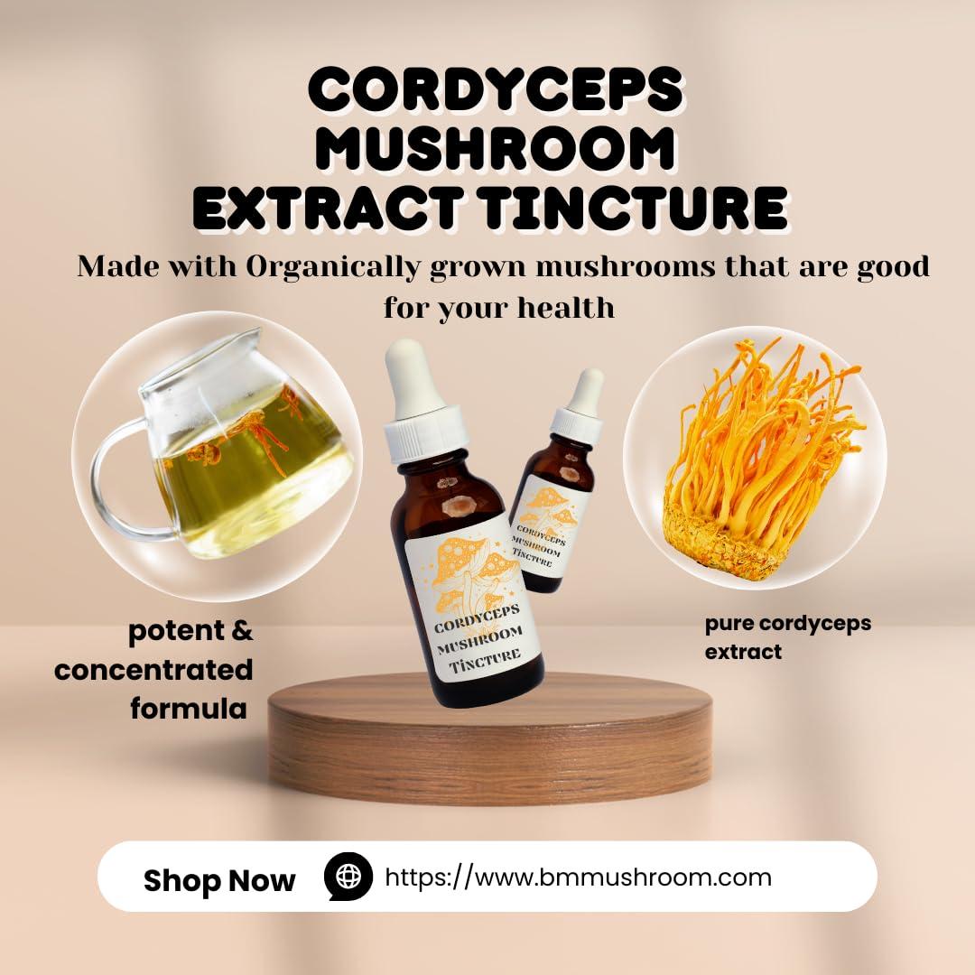 BM ENTEPRRISE Cordyceps Keeda Jadi Mushroom Extract Tincture | 30ml Bottle (60 Servings)