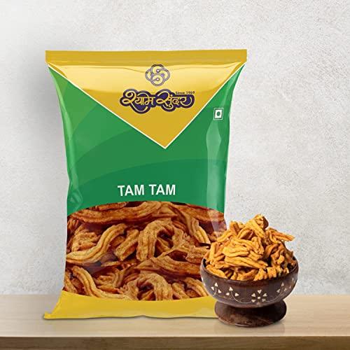 SHYAM SUNDER Shyam Sunder Tam Tam Namkeen 800g Vadodara Tam Tam Mix Namkeen ( 400g x 2) Snacks Mixture Gathiya Snacks Spicy Sweet And Sour Taste Gathiya Tasty Ready To Eat Tea Time Snacks Combo 400gm Each- (Pack of 2)