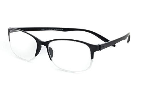 Dr.Harmann's Dr.Harmann's Rectangular Reading Glasses (Matt Black) (Library 8 +4.00)