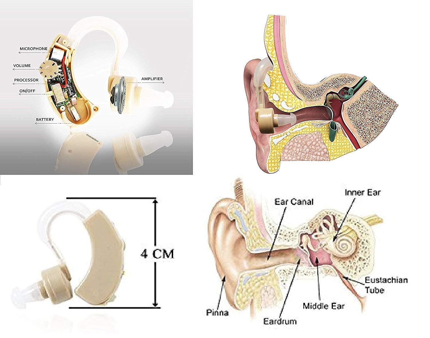 VOWEL Vowel Ear Machine Ear Hearing Aid Machine/Earing Machine/Heaing Aid/Ear Machine For Old Age/Kaan Ki Machine/Sound Ampifier Machine (Beige)