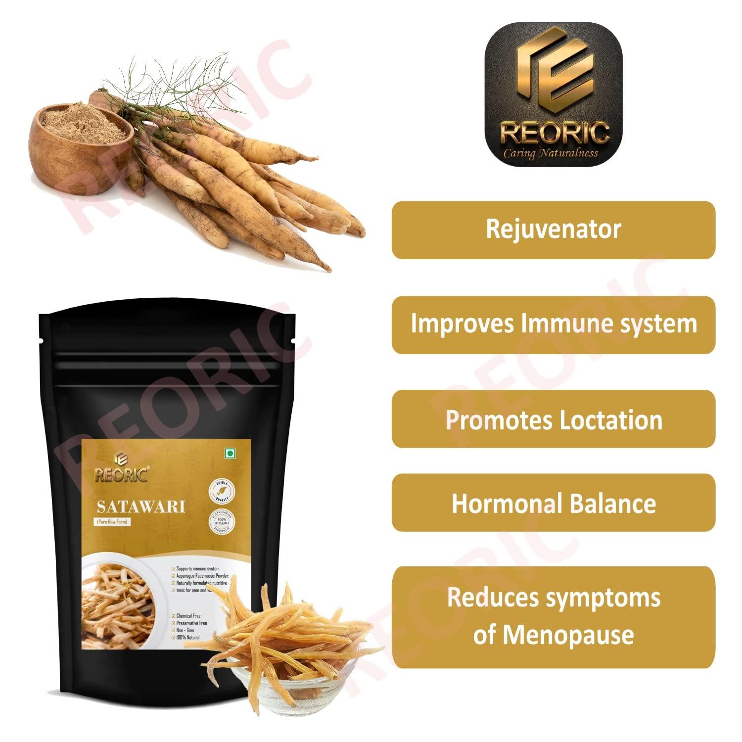 REORIC REORIC Raw Shatavari - 100g | Shatawar Root-Shatawari Whole | Natural Shatavar root | Asparagus Racemosus | Indian Asparagus