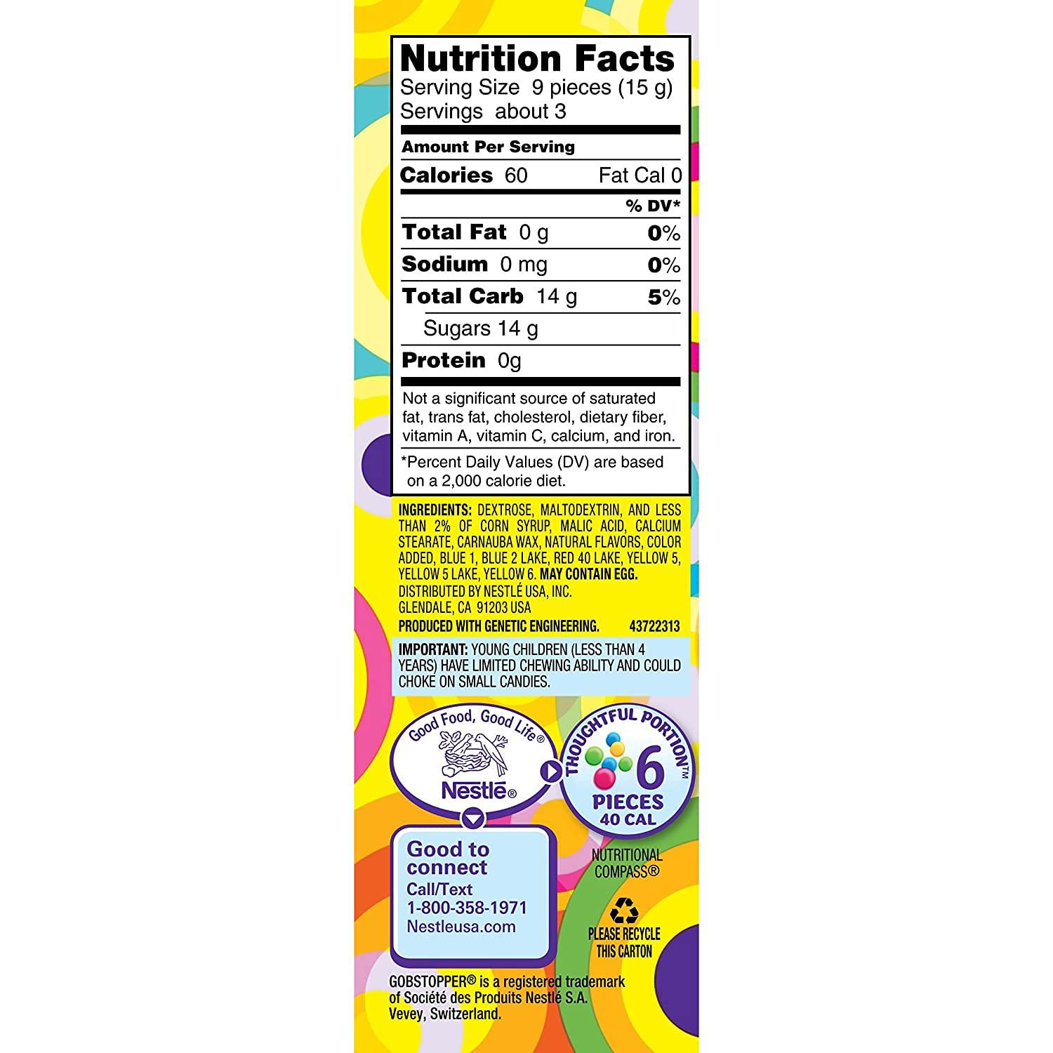 Wonka Wonka Everlasting Gobstopper Candy, 50 g