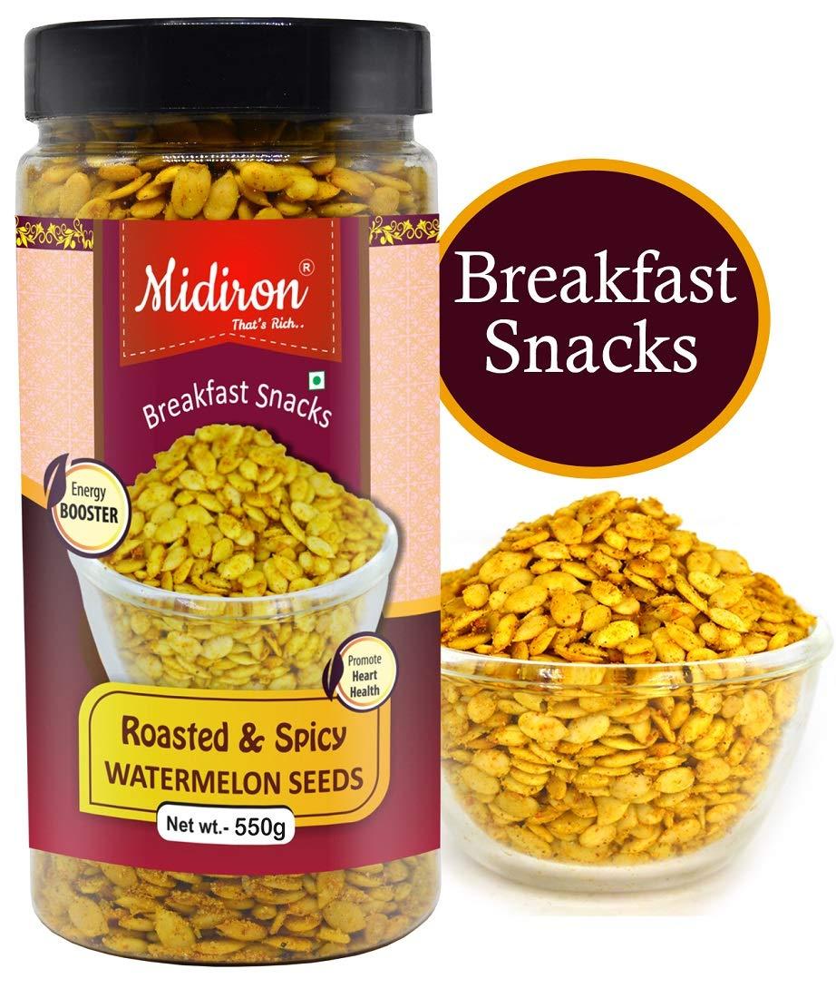 Midiron Midiron Roasted Watermelon Seed, Spicy Watermelon Seed, Healthy breakfast snack (550 gm each) Pack-2