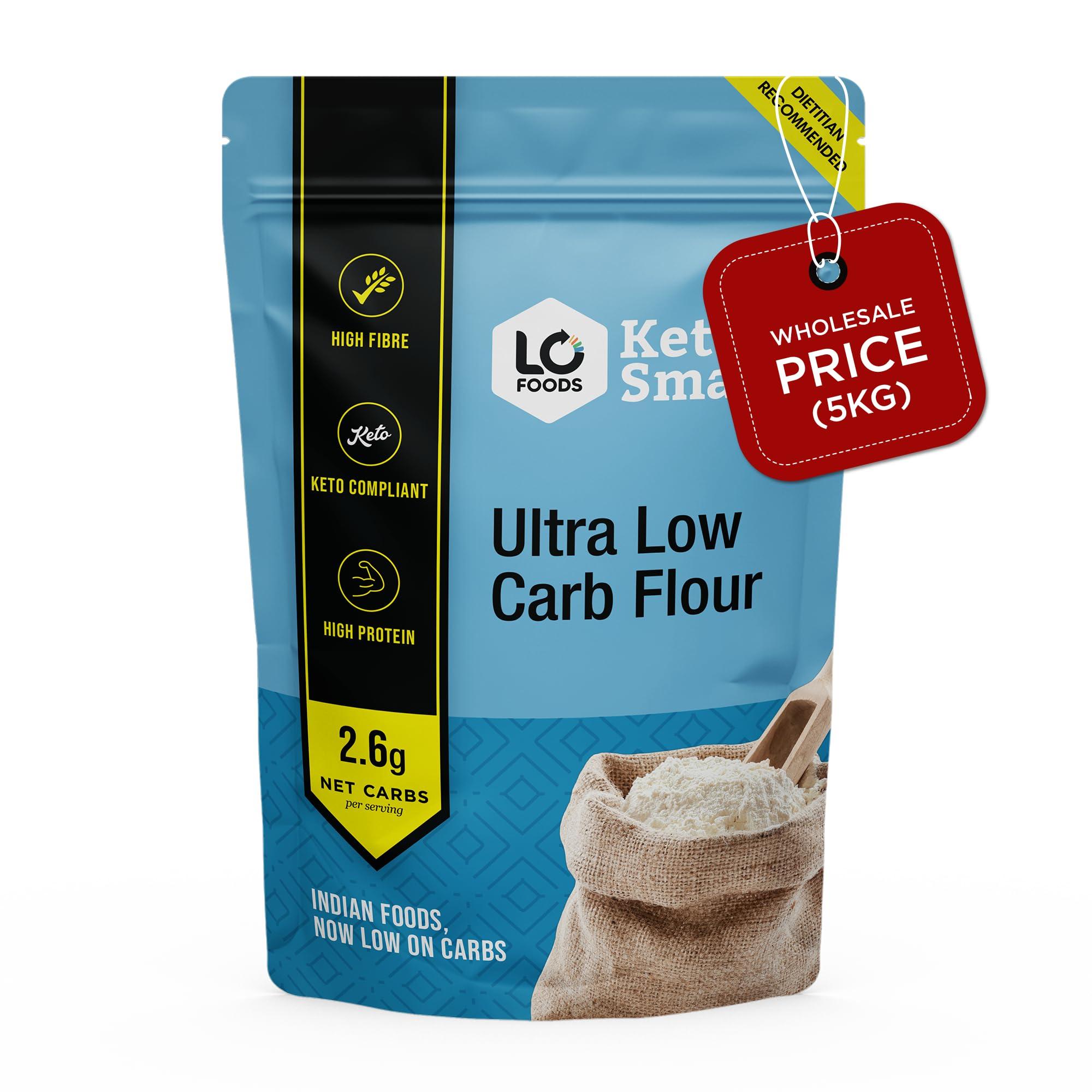 Lo! Low Carb Delights Lo! Low Carb Delights - Ultra Low Carb Keto Atta (5 Kg) | Dietitian Recommended Keto Flour | Lab Tested Keto Food Products for Keto Diet