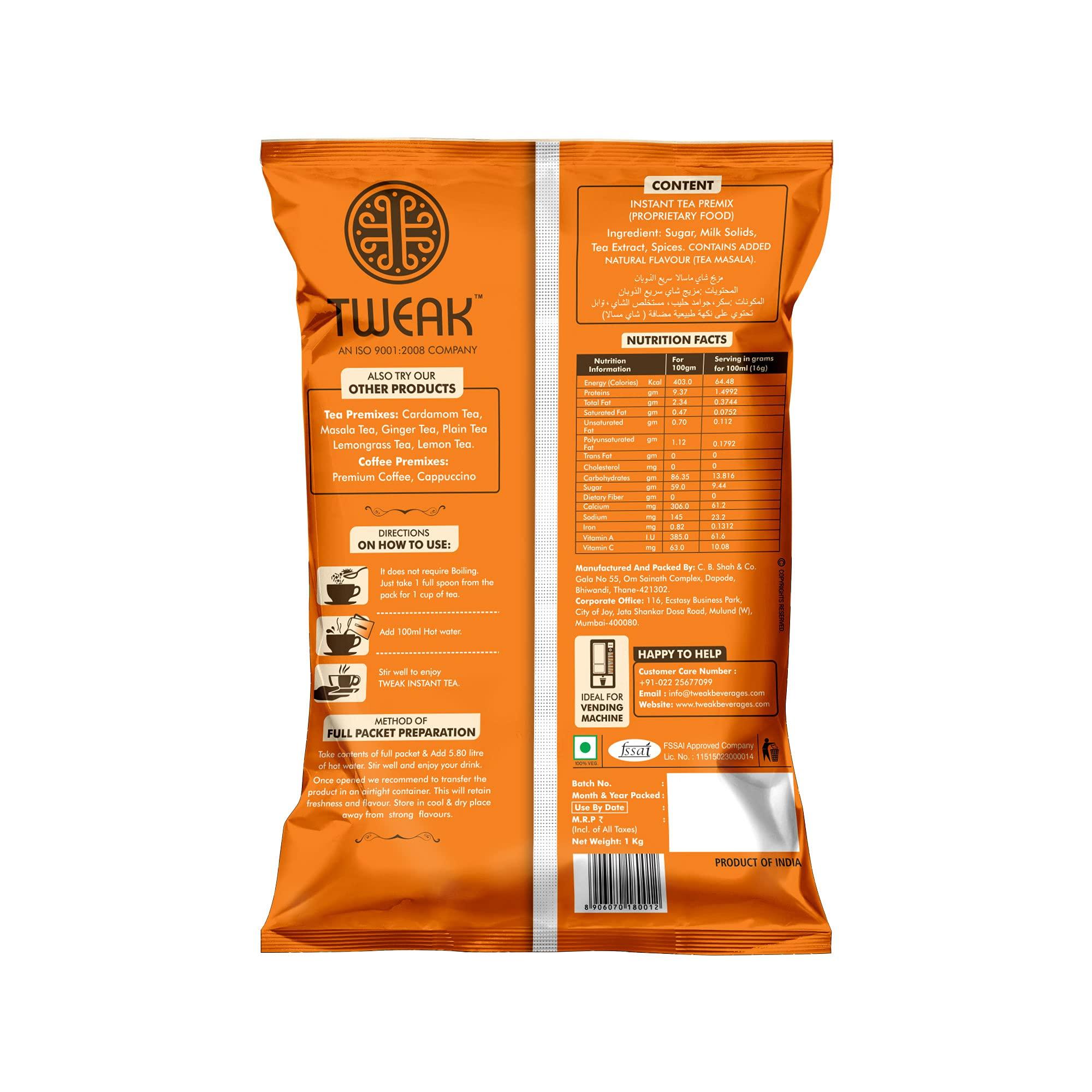 TWEAK TWEAK INSTANT MASALA TEA PREMIX (6 packet x 1 kg Each)