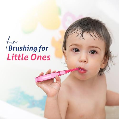 ENSHINE ENSHINE Kids Toothbrush With Easy Grip|Multi-Colors - Extra Soft Toothbrush (6 Toothbrushes) (12+Months) - Manual