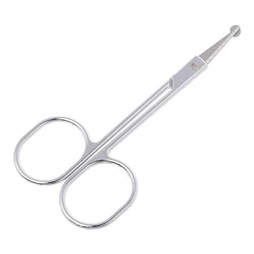 CAILYN Baby Scissors,Rounded Tip Hair Safety Scissor,Stainless Steel Round Nose Nose Hair Scissors Safe Clean Beauty Scissors For Nose Eyebrows Eyelashes Men Moustache