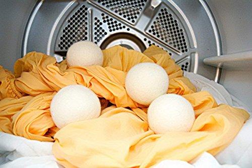 Generic ZUNASIKA Wool Dryer Balls 6 Pack, Wool Organic Fabric Softener Laundry Balls, Hypoallergenic Baby Safe & Unscented, Chemical Free to Reduce Wrinkles & Static Cling, Shorten Drying Time (4)
