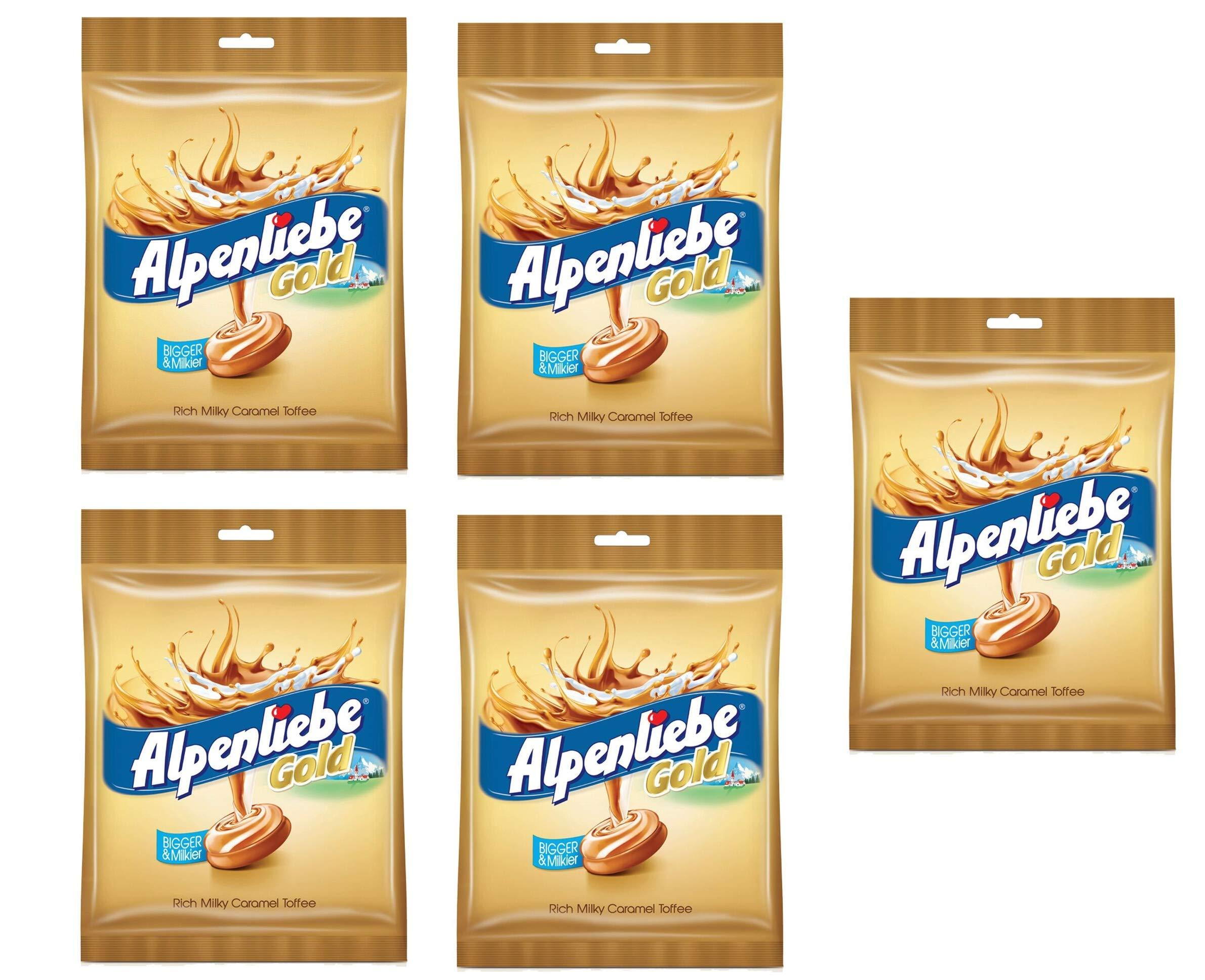 Alpenliebe Alpenliebe Gold Candy, 184 G (46 Pieces ) (Pack Of 5), Caramel