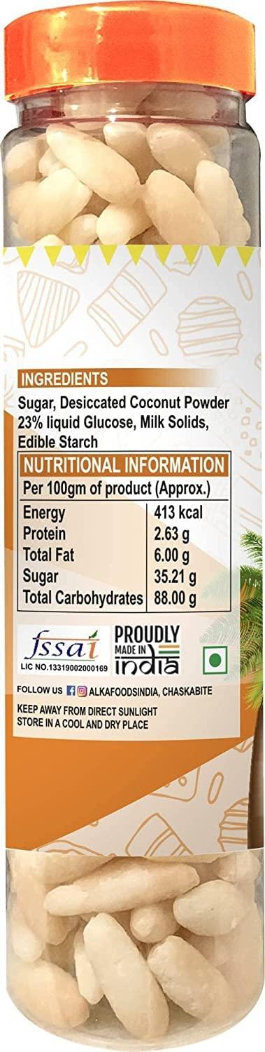 CHASKA BITE Chaska Bite Candies Khatti Meethi Chatpati Goli 250 gm Coconut Peda Soft & Chewy Toffee Real Coconut Peda Toffee Coconut Candy Coconut Milk Toffee | Coconut Peda (200 G)