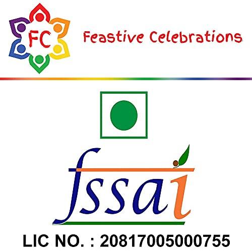 Feastive Celebrations Feastive Celebrations Om Sweets Panjeeri Laddu (250 grams) with Mayur Dhwaj Rakhi, a pair of Ganesha Soan, Pooja Rakhi, Kesar(branded) and Chawal | Surprise Gift Inside