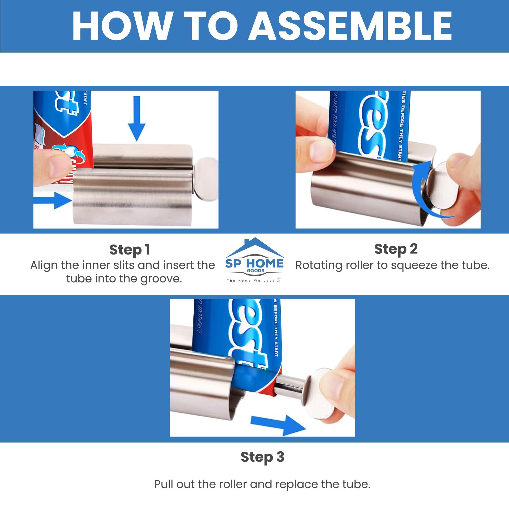 Smart House Inc Smart House Inc Toothpaste Squeezer Tube Roller - Set of 2 Stainless Steel Tube Squeezer Rollers, Saves Toothpaste, Creams, Puts An End To Waste (Stainless Steel)
