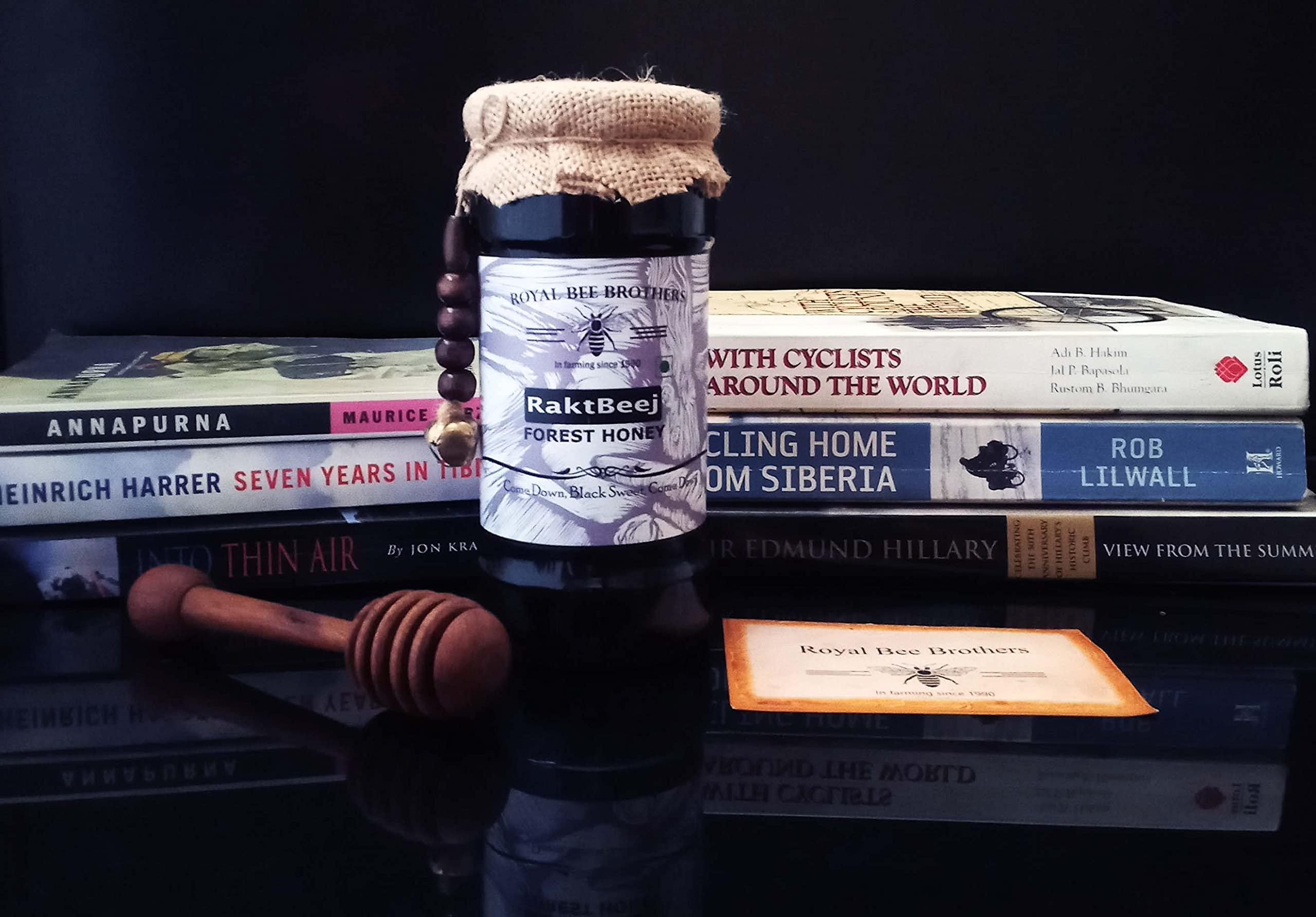 Royal Bee Brothers Wild Forest Raw Honey | Produce of Wild Honey Bee | 100% Pure & Natural, Unprocessed, Unheated, Unadulterated