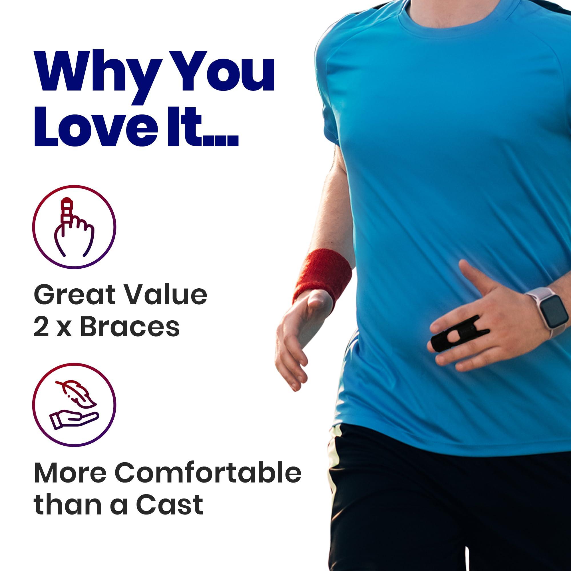 ARMSTRONG AMERICA Finger Brace Trigger Finger Splint - Straighten Broken or Bent Fingers & Thumbs. Mallet Finger Splint for Stenosing Tenosynovitis Finger Pain Relief or Locking Finger Tendon. Finger Stabilizer