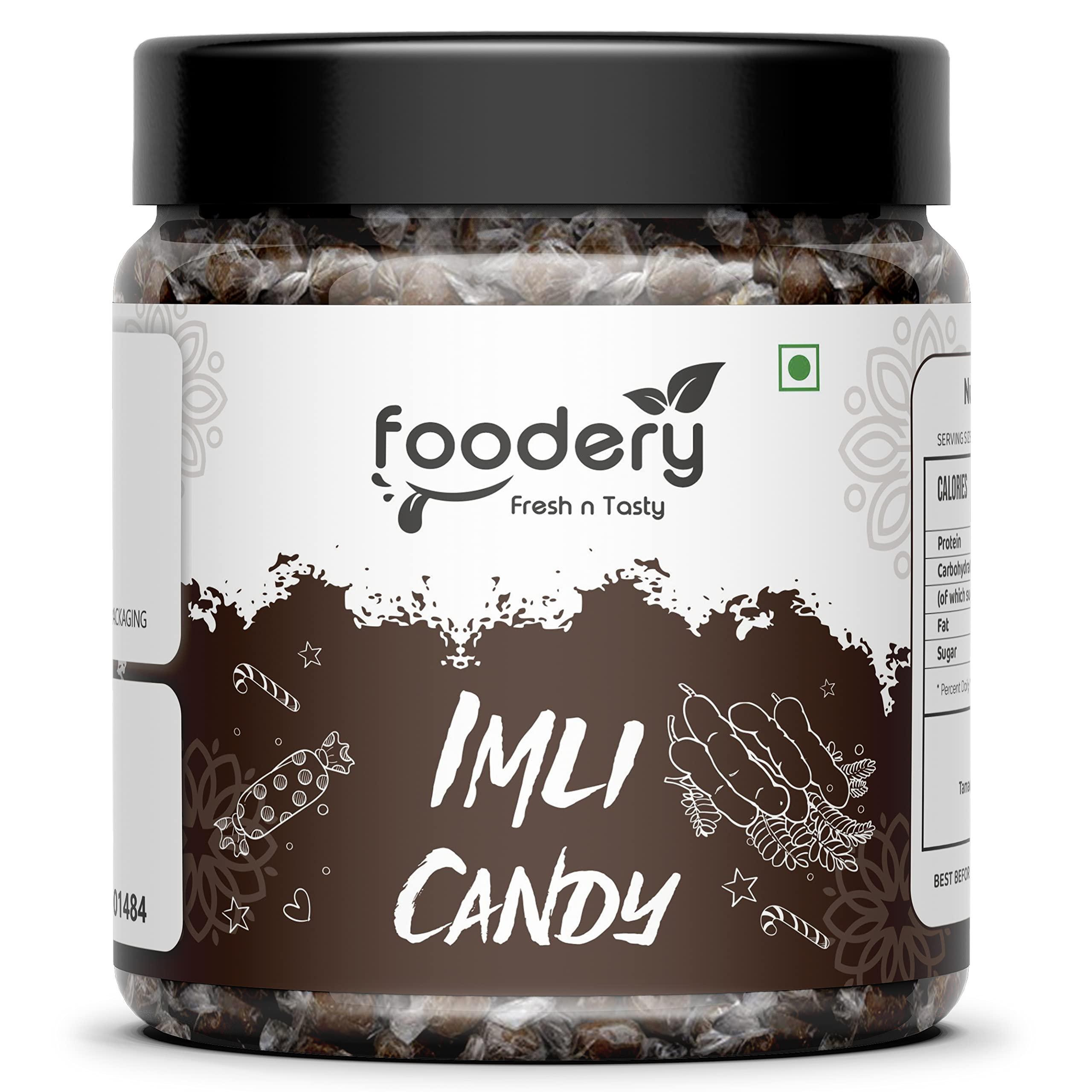 Foodery Foodery Imli Candy | 250 Grams Khatti Methi Imli Chulbuli Imli Brown Colour Tamarind Twist Candy Tamarind Candy [Jar Pack]
