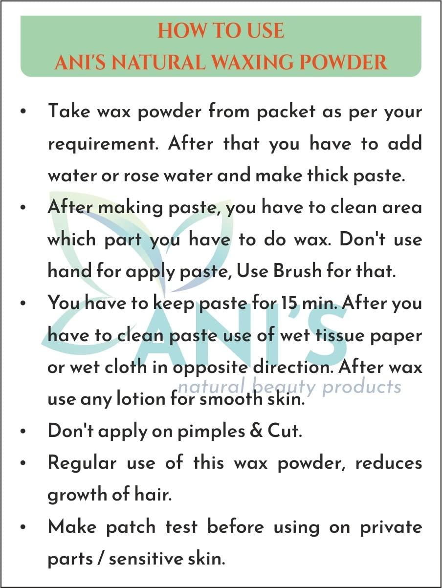 ANI'S ANI'S Coffee Hair Removal Waxing Powder,Painless,Instant Hair Removal Powder for Hands, Legs, Underarms, Removing D-TAN & Dead Cells for Men and Women (Pack of 1-100Gm)