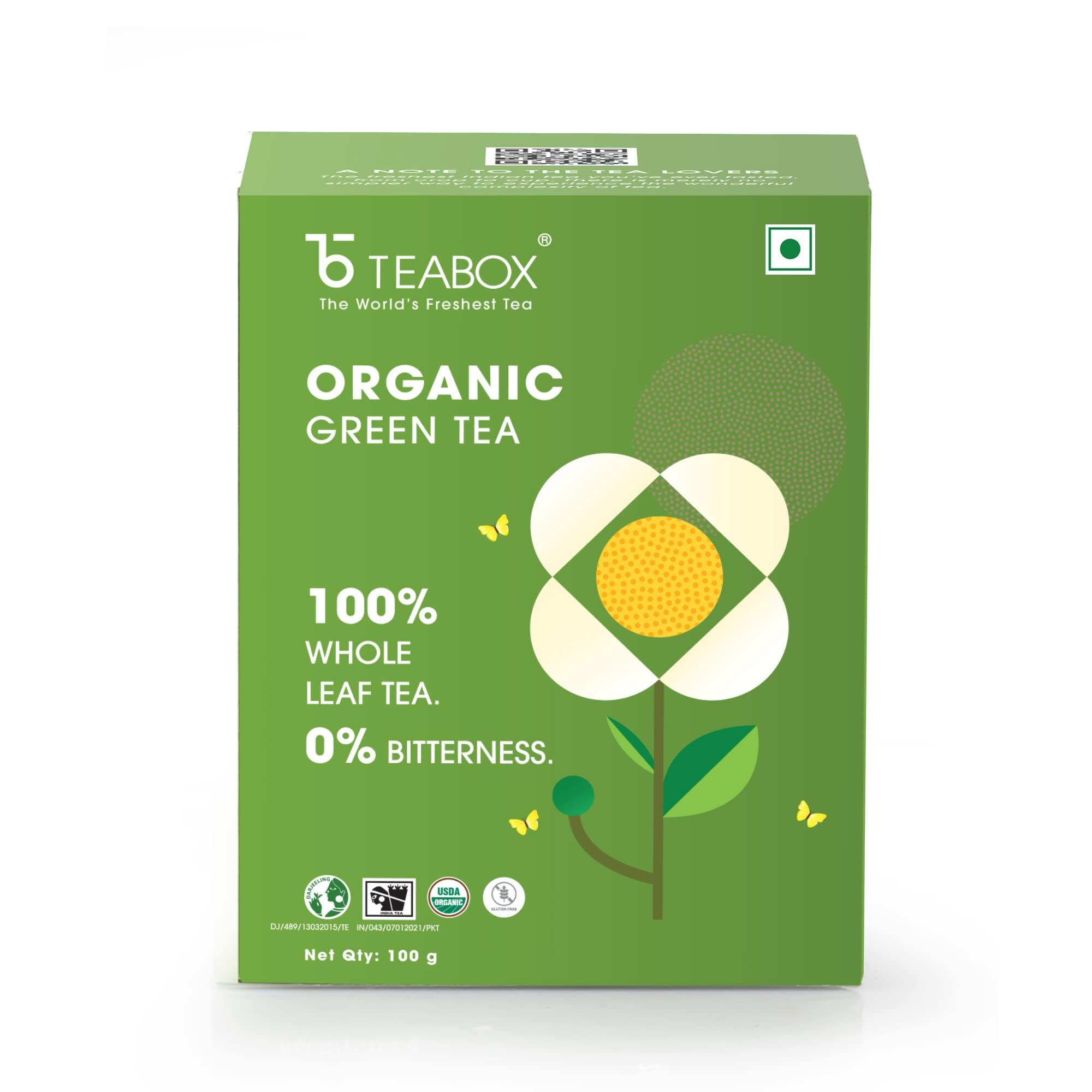 Teabox Teabox Organic Darjeeling Green Tea 100 grams & Teabox Green Tea Sampler Bags 20pcs (2pcs X 10 flavors)