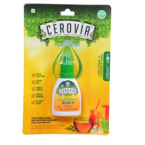 CEROVIA CEROVIA Stevia Liquid Drops, Natural Stevia Leaves Extract - Pure Stevia Liquid - Sugar Free Stevia Sweetener of 15 ML* 3 (45 ml-900 Servings)