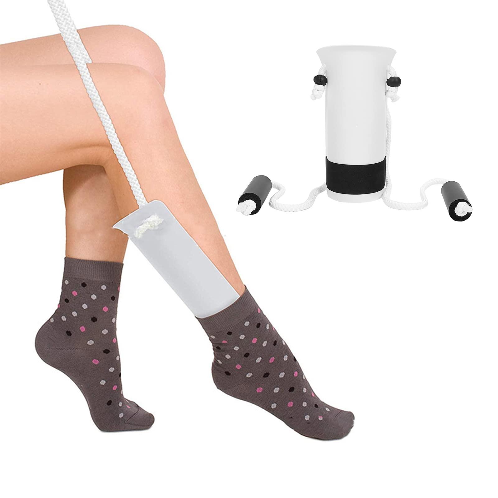 Shanrya Socks Helper, Elderly Sock Aid Effective Tool ABS NonSlip Foam Handle for People in Need for The Elderly for Patient for Aldult