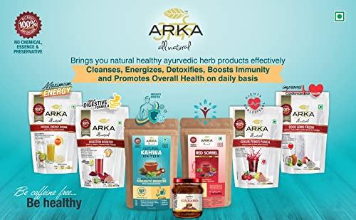 Arka All Natural Arka All Natural Kokum Ginger Kahwa with Ashwagandha | Detox Herbal Green Tea | Sugar Free | Caffeine free 30 Sachets (90g)