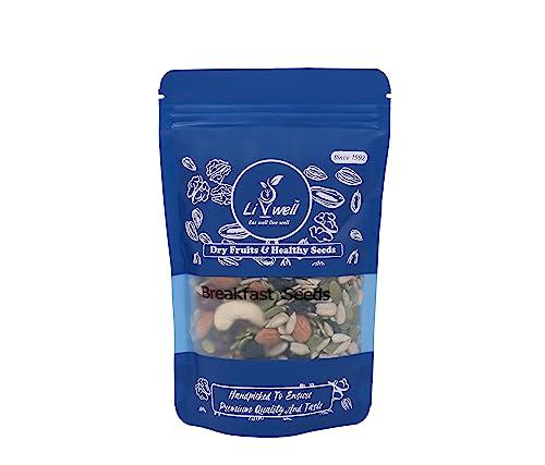 LIVWELL LIVWELL Fresh Healthy Dry Fruits & Healthy Seeds Breakfast Seeds | Healthy Nit Mix Seeds Goodness Of Cereals,Dried Fruit, Nut,Seeds & Berries (250 Gram)