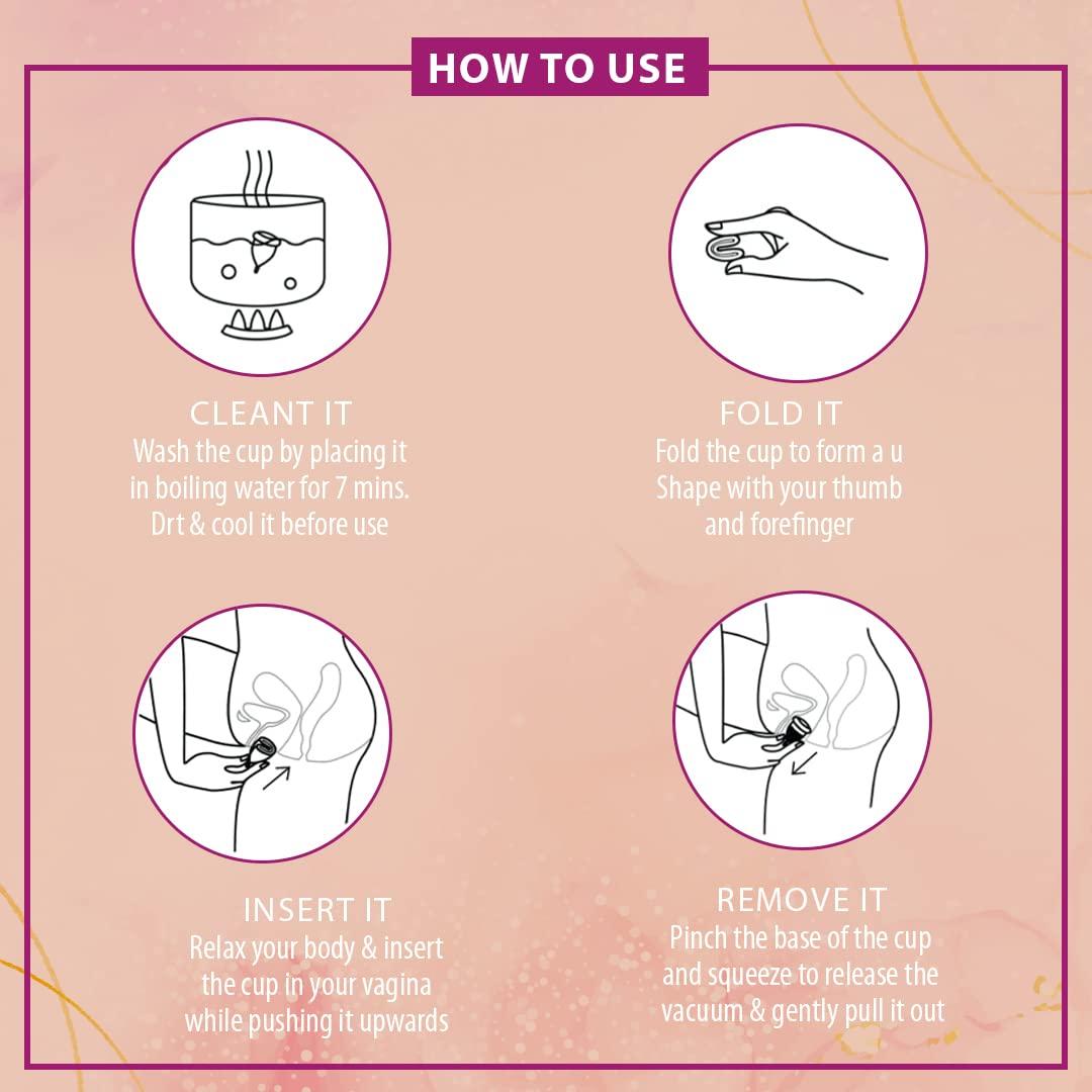 MYKI MYKI The Gen Z Cup Reusable Menstrual Cup For Women Ultra Soft, Oduor And Rash Free 100% Medical Grade Silicone No Leakage Protection For Up To 8-10 Hours Us Fda Registered (Large, Purple),1 Count