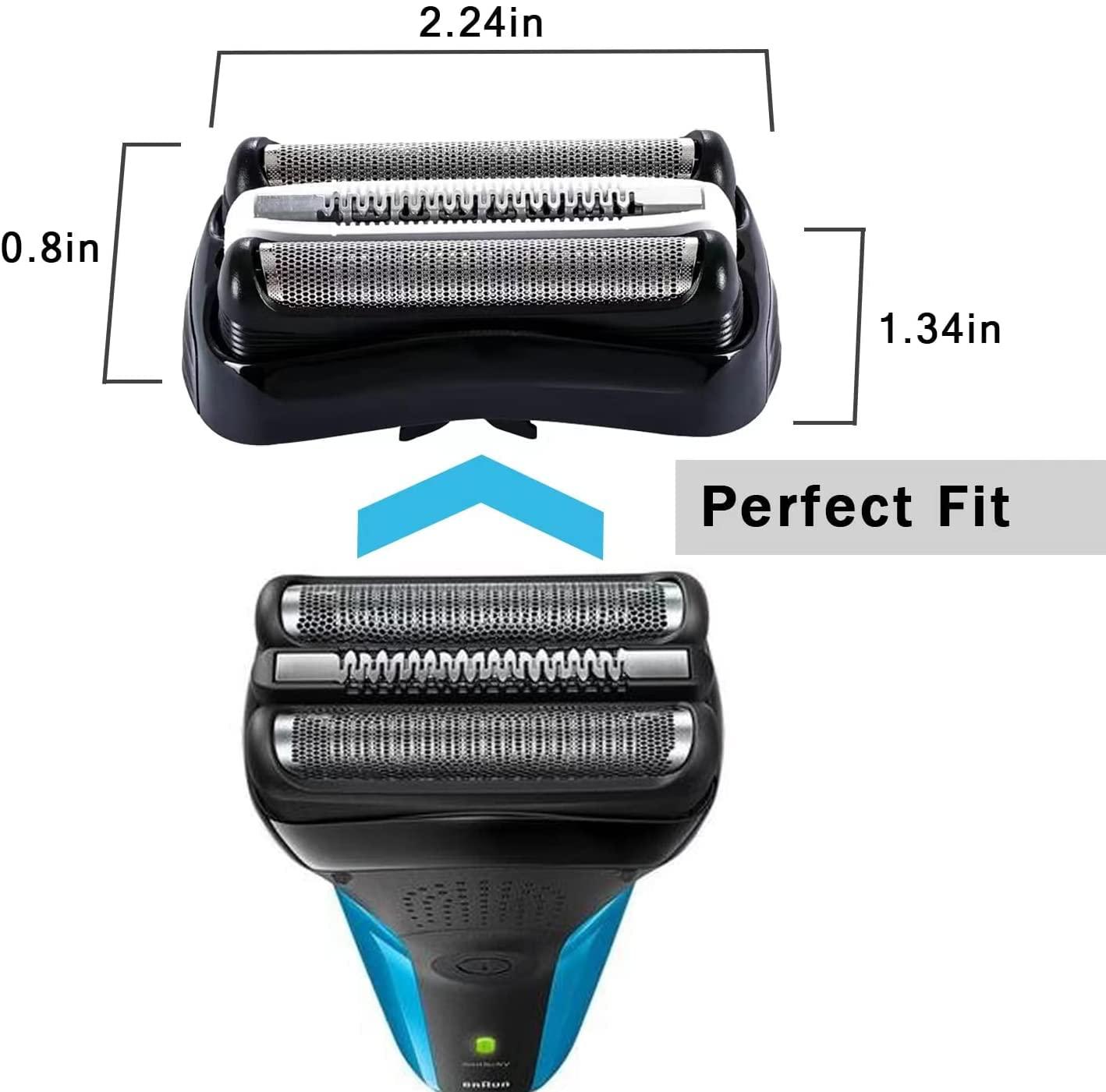 YIQAN YIQAN 32B S3 Replacement Shaver Heads Part Accessories for Braun Series 3 Shaving Razor Replacement Head, Shaving Head for 3010s 320 330 340 370cc 3090cc 350cc-4 390cc-4 3000s 3040s 3050cc (1Q)