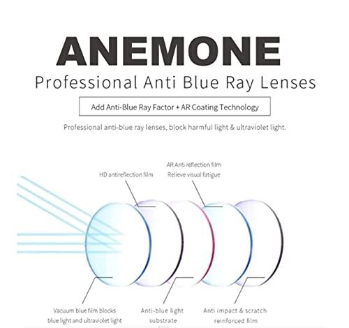 ANEMONE ANEMONE Bluecut Blue Light filter Computer Glasses For Eye Protection From Laptop Mobile Computer Screen Unisex Anti Glare Spectacles UV Protection Specs (Black)