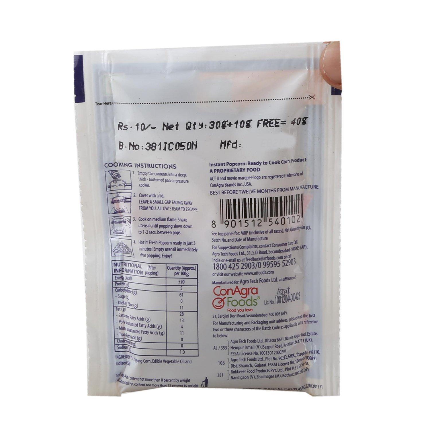 Act II Act II Instant Popcorn - Classic Salted, 40g Pouch