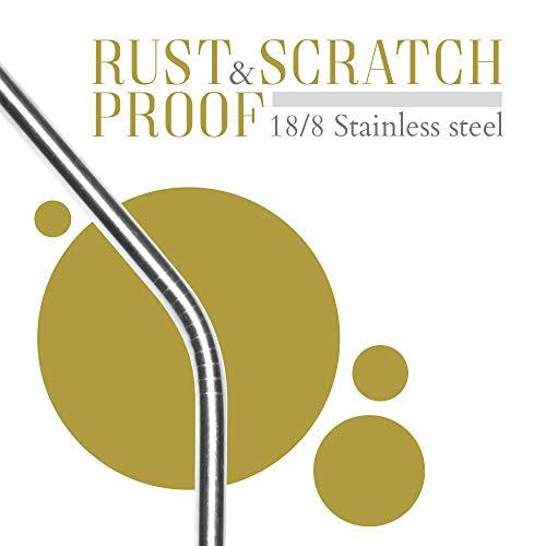 SIPWELL SipWell 8 Piece Set Extra Long Stainless Steel Drinking Straws - Extra Long Metal Drinking Staw w/Cleaning Brush - Perfect for Tumblers/Rumblers/Cups/Mugs, Easy Clean - Any Kind of Beverage