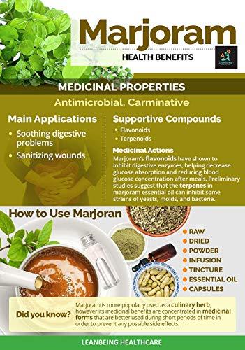 LEANBEING Leanbeing Marjoram 200Grm Turkish Dried Origanum Majorana Herb Leaves Leaf for Seasoning and Tea