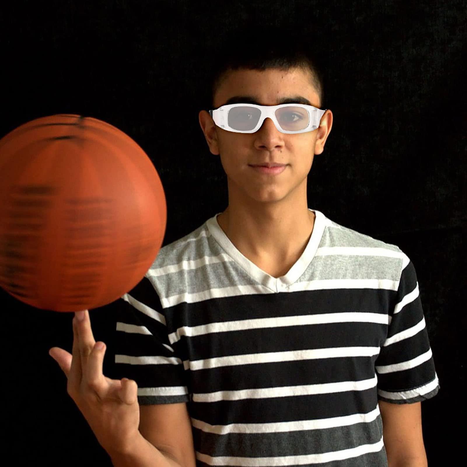 Jaerb Jaerb Basketball Glasses, Elegant Universal Professional Protective Elastic Nose Pads Basketball Goggles for Outdoor (White)