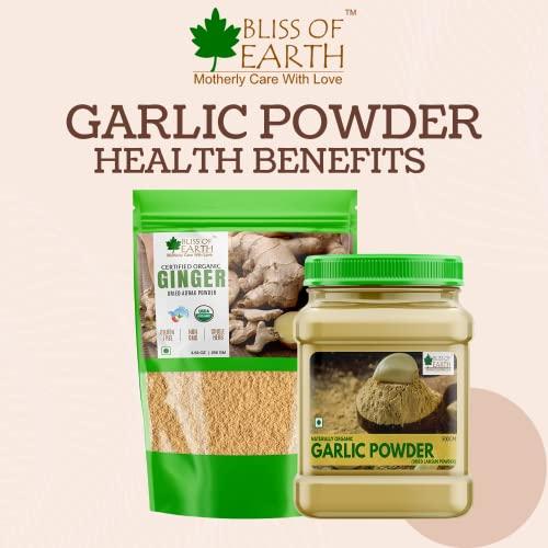 BLISS OF EARTH 2x1kg Naturally Organic Garlic Powder Dried For Cooking Pack Of 2