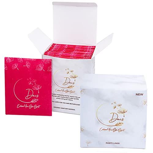 DAES DAES Organic Cotton sanitary Pad | combo pack | 12 Heavy flow pads + 25 panty |Toxin-Free | Unscented | Ultra thin | Ultra soft | Vegan | Leakproof and Rash-Free | Super-Absorbent