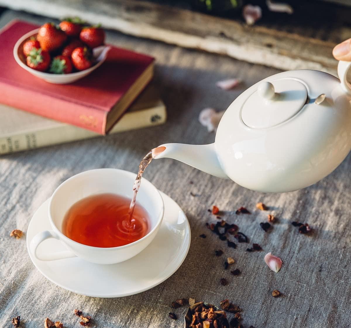 Newby Newby Strawberry and Mango Black Tea, 25 Biodegradable Tea Bags | With Sweet & Sour Notes of Mango & Strawberry | Hot & Cold Tisane | 50g