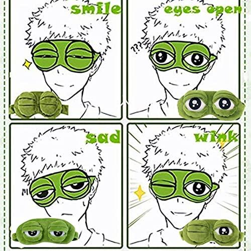 bumsufon Sleep Masks for Women,Cute Frog Funny Eye Masks for Adults Kids Funny Blindfold with Eyes Open Sleep Mask Sleep Mask for Sleeping