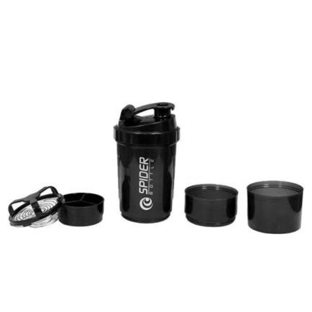 TRUE INDIAN TRUE INDIAN Gym Shaker/100% Leakproof Guarantee Sipper Bottle Ideal for Protein Carry Bottle/Gym Shaker Bottle & Water Bottle for Gym |Gym Shaker (Pack of 2- Shaker with Whey) (Black)