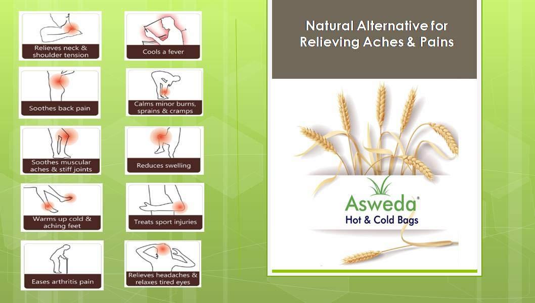 Asweda Hot & Cold Bags Asweda Hot & Cold Reusable Wheat Bags for Shoulder Pain Relief. Natural Therapy, Microwaveable. Chemical Free Pain Relief & Relaxation. Muscle, Joints, Swelling, Injuries | Heating, Ice Pack (Blue)