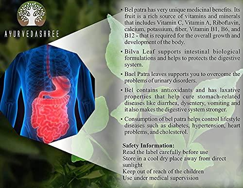 AYURVEDASHREE AYURVEDASHREE Bilva Powder - Bael Leaves Powder - Aegle marmelos - 200 Gm - Supports Proper Function of The Bowels