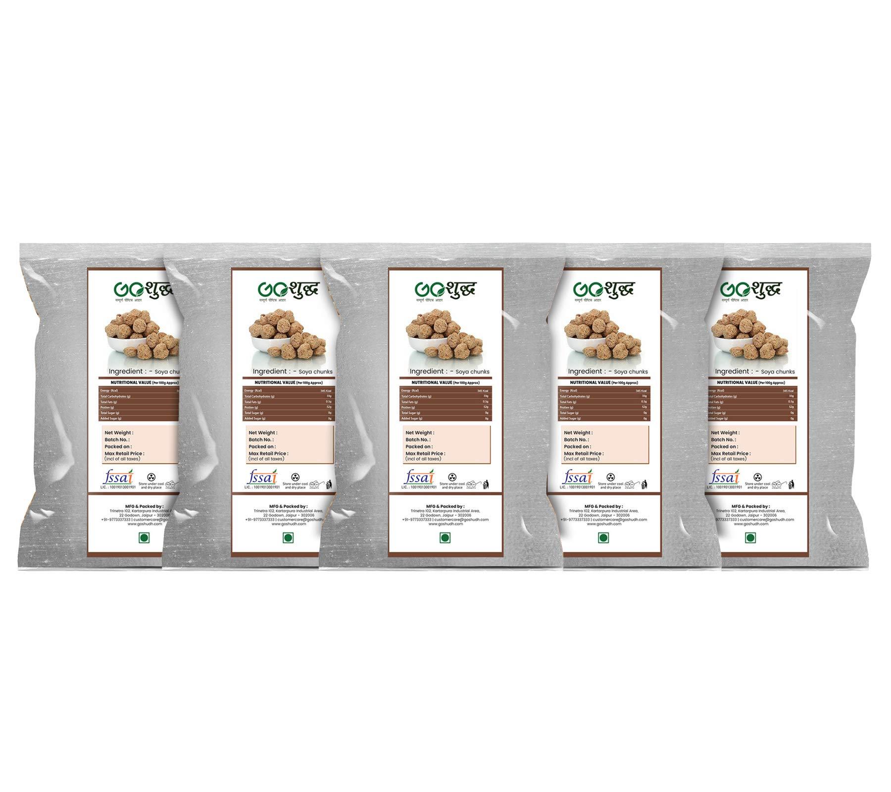 Goshudh-FREEDOM FROM ADULTERATION Goshudh SOYA Chunks-500gm (Pack of 5)