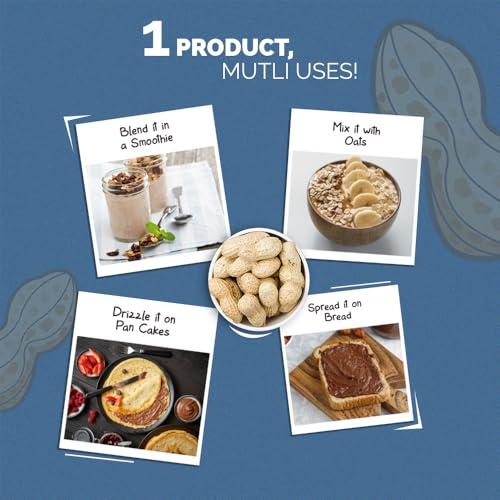 Beanut Beanut Peanut Butter Creamy is a Smart Choice From Real Roasted Pressed Protein, Non GMO, Gluten Free, Vegan And Cholesterol Free Gym, Exercise Daily Energetic-(1kg - Pack of 1)