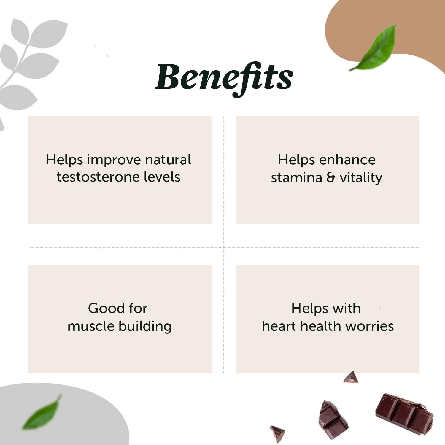 Neuherbs Neuherbs Ayurvedic T7 Test On [Approved by Ministry of AYUSH] For Men + Dark Chocolate Peanut Butter