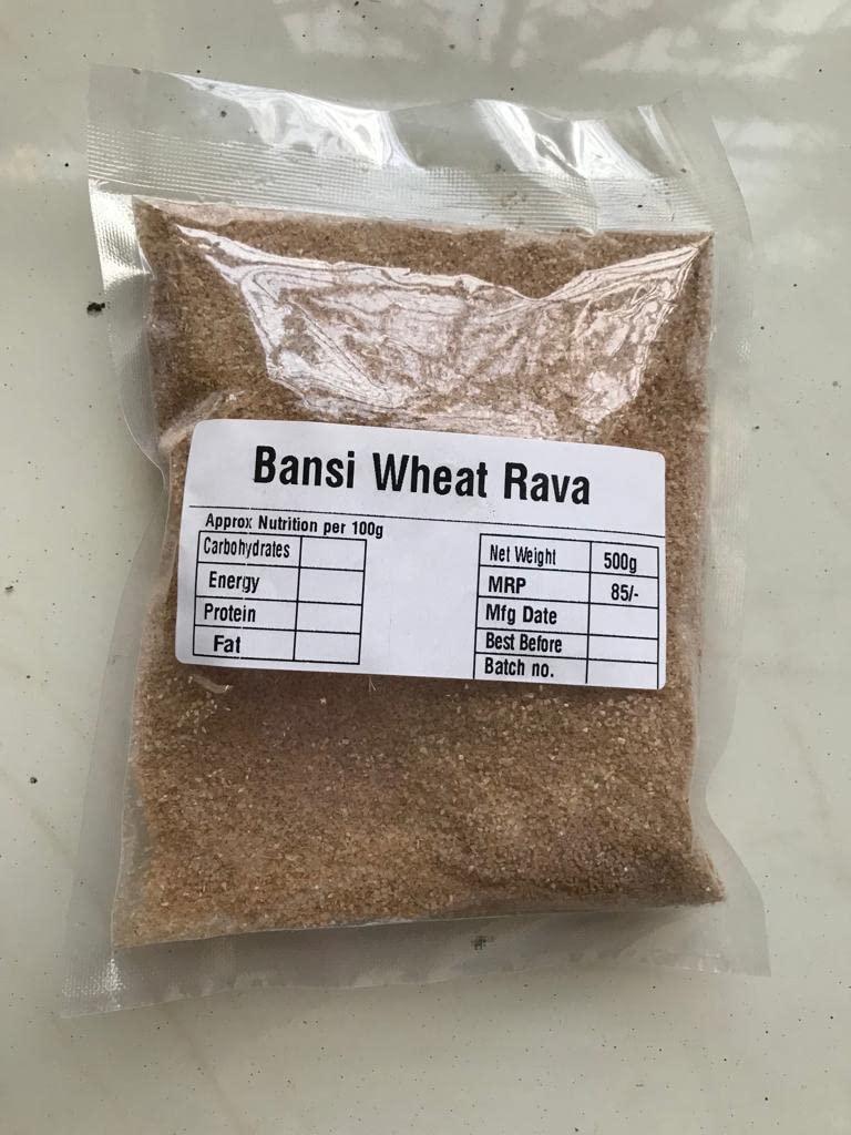 Generic Shivansh Organic Bansi Wheat Rava / Sooji (500gm)