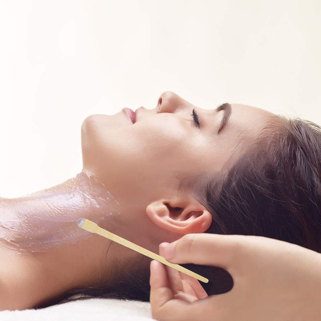 Lee-buty 1000pcs Wax Spatulas Small Wax Wood Sticks, Waxing Applicator Sticks Wooden Craft Sticks Spatulas Applicators Hair Nose Wax Stick for Hair Body Eyebrow Removal